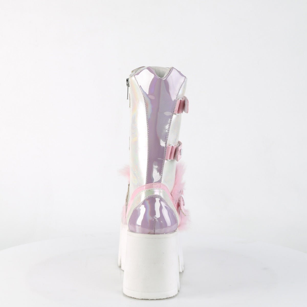 DemoniaCult Boots ASHES-120 B.Pink-Lavender Holographic Pat