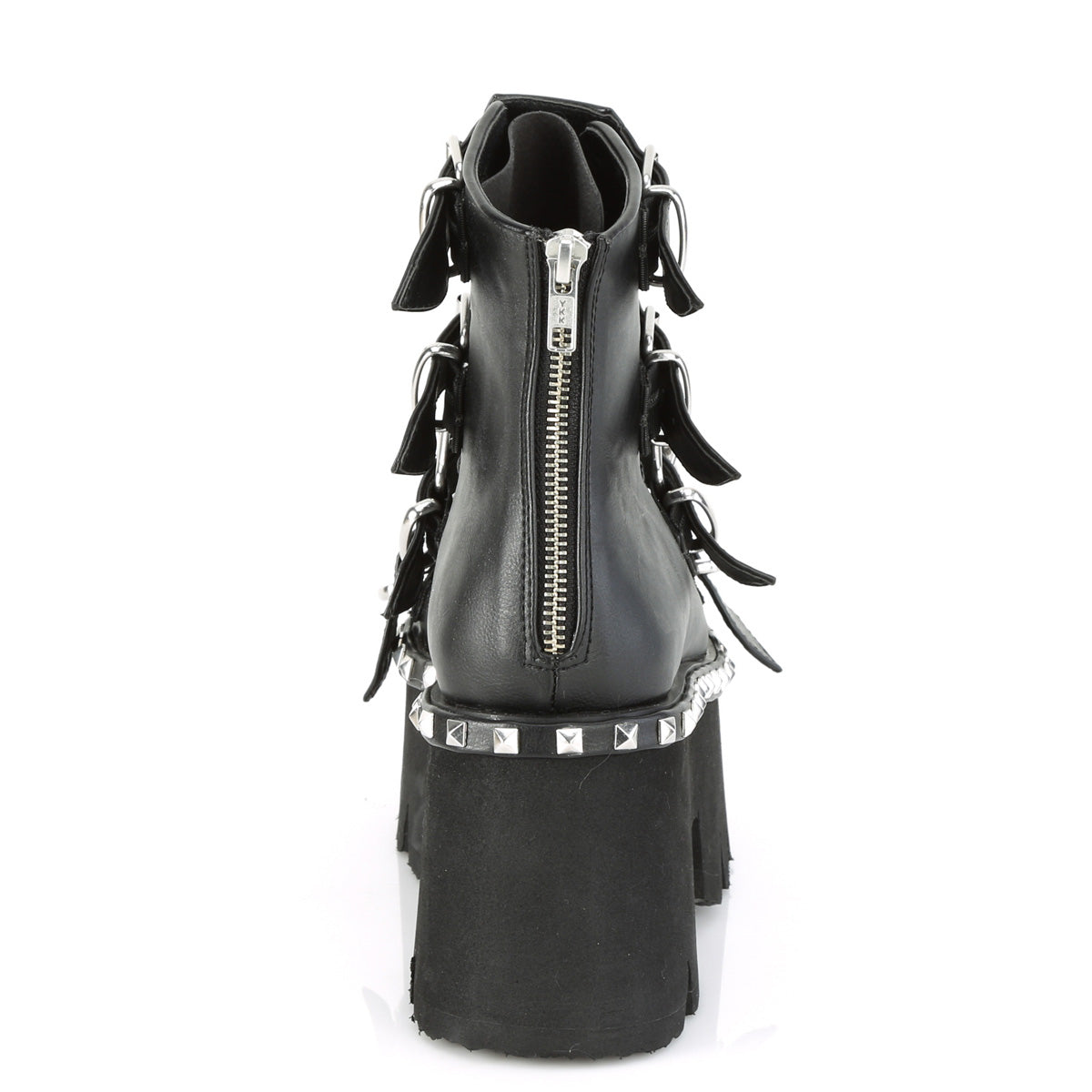 DemoniaCult Women's Ankle Boots ASHES-70 Blk V. Le & Hologram