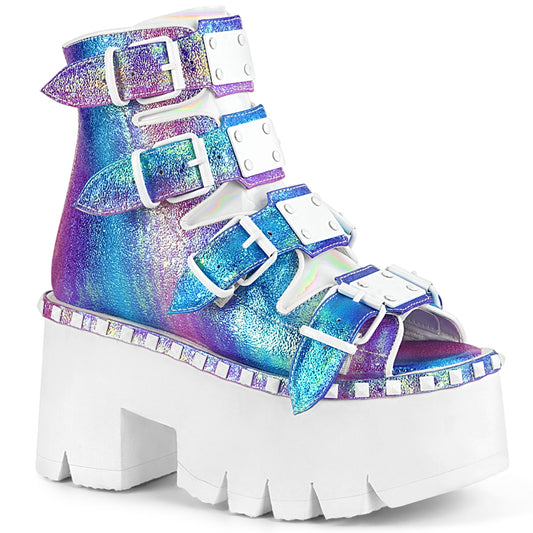 DemoniaCult Sandales féminines ASHES-70 Multi-iridescent violet V. LE