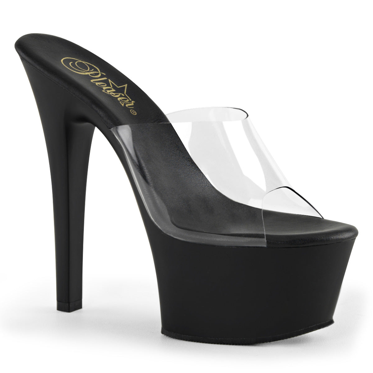 Pleaser Sandales pour femmes ASPIRE-601 CLR / BLK MATTE