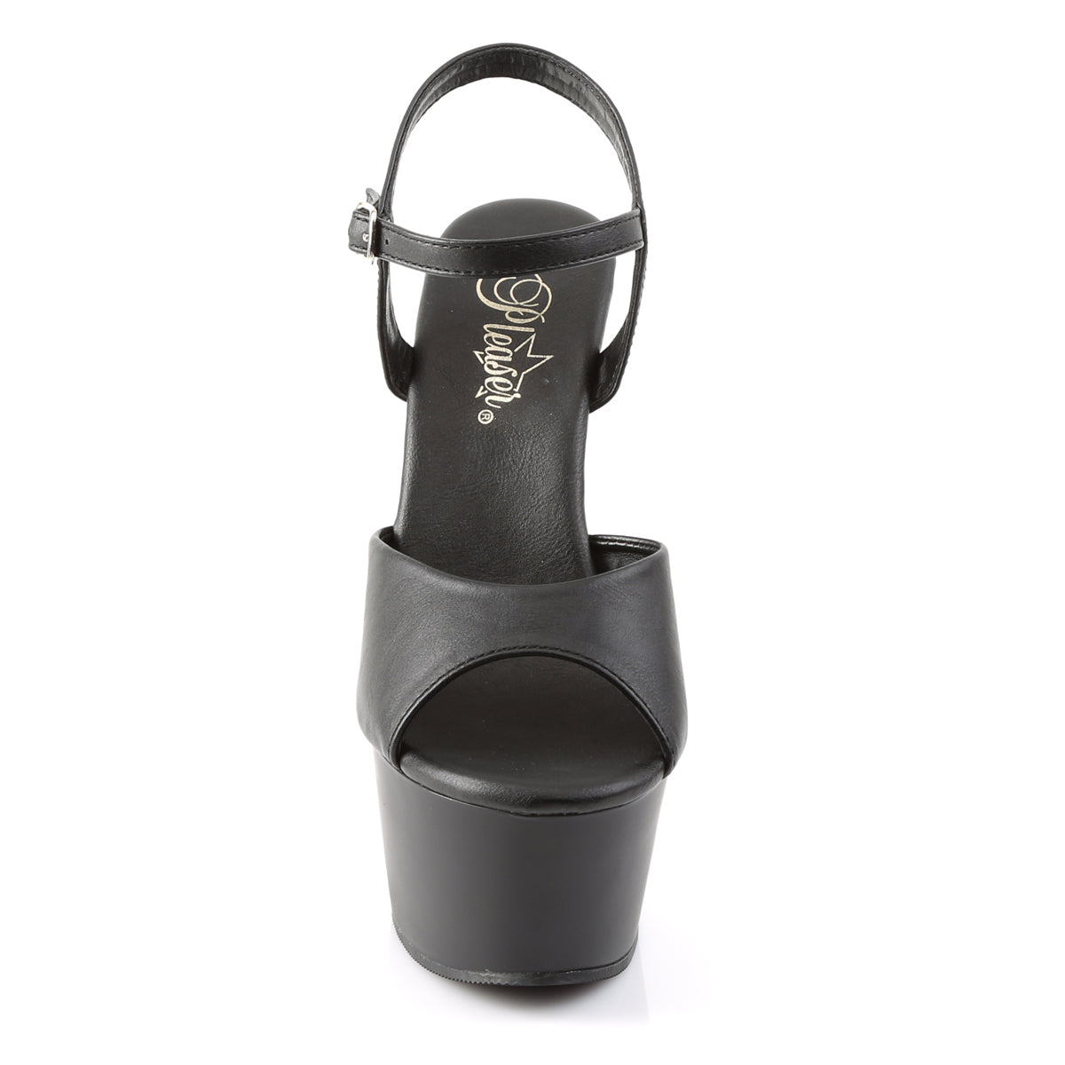 Pleaser Sandales pour femmes ASPIRE-609 Blk Faux Cuir / Blk Matte