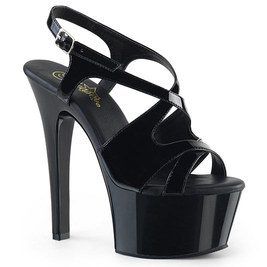 Pleaser Sandales pour femmes ASPIRE-630 BLK PAT / BLK