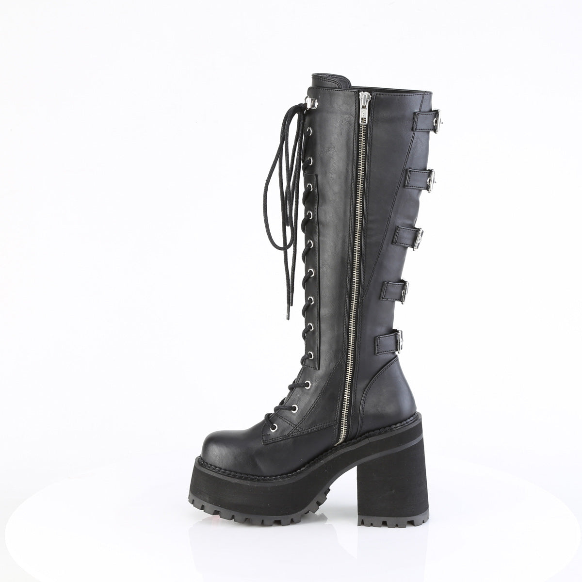 DemoniaCult ASSAULT-218 Cuir végétalien BLK