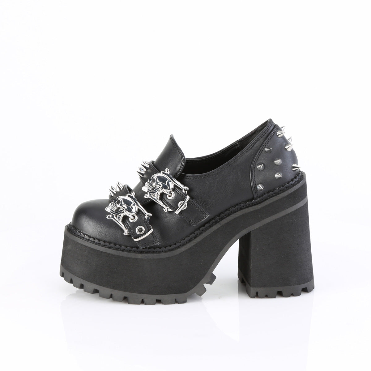 DemoniaCult ASSAULT-38 Cuir végétalien BLK