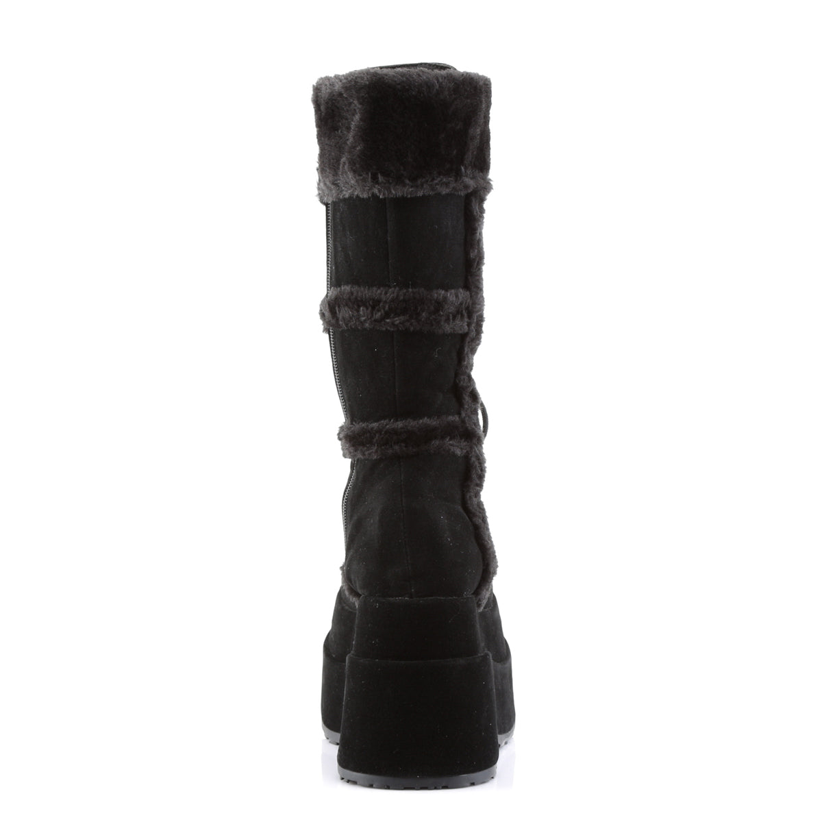 DemoniaCult Bottes de femmes BEAR-202 Blk Vegan Suede