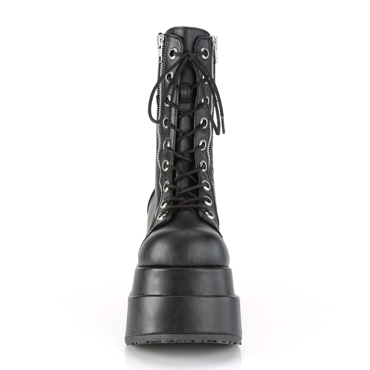 DemoniaCult Bottes de femmes BEAR-265 Cuir végétalien BLK