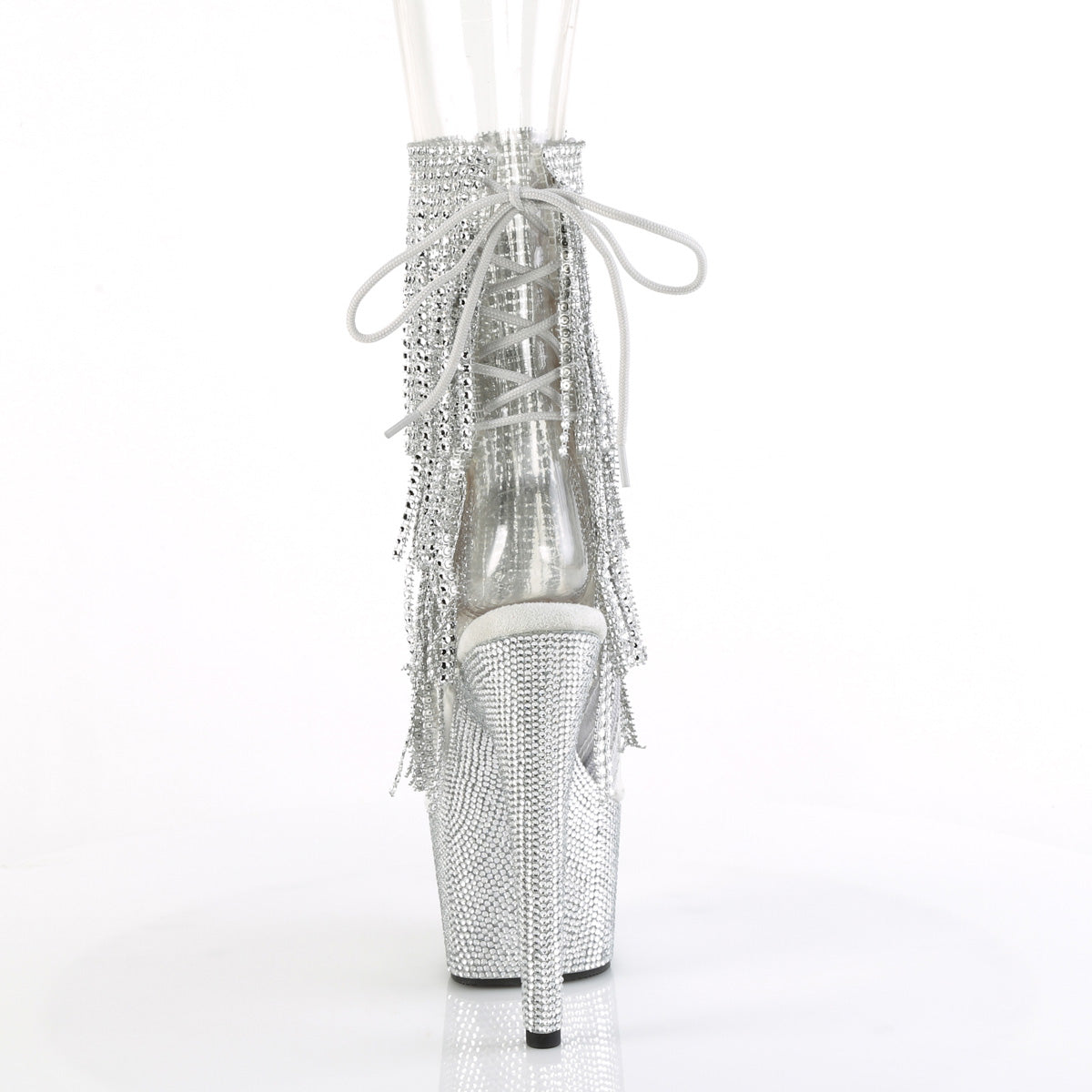 Pleaser Ankle Boots BEJEWELED-1017RSF-7 Clr-Slv/Slv RS