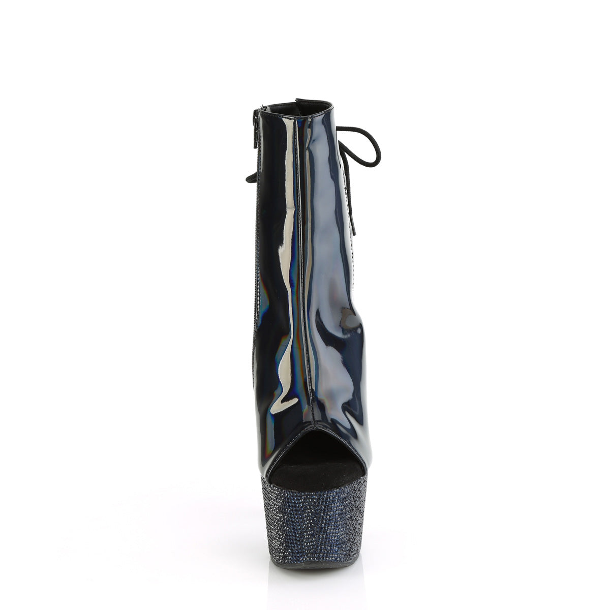 Pleaser Bottines BEJEWELED-1018DM-7 BLK HOLO PAT / MIDnight Blk RS