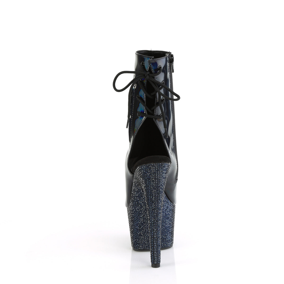 Pleaser Bottines BEJEWELED-1018DM-7 BLK HOLO PAT / MIDnight Blk RS