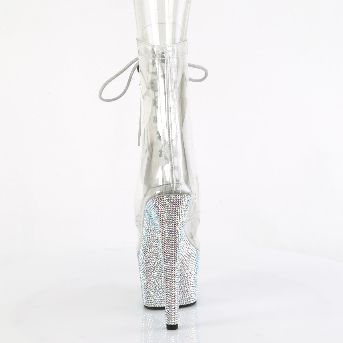Pleaser Ankle Boots BEJEWELED-1021C-7 Clr-RS/Slv AB RS