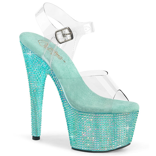 Pleaser   BEJEWELED-708RRS CLR / Aqua RS