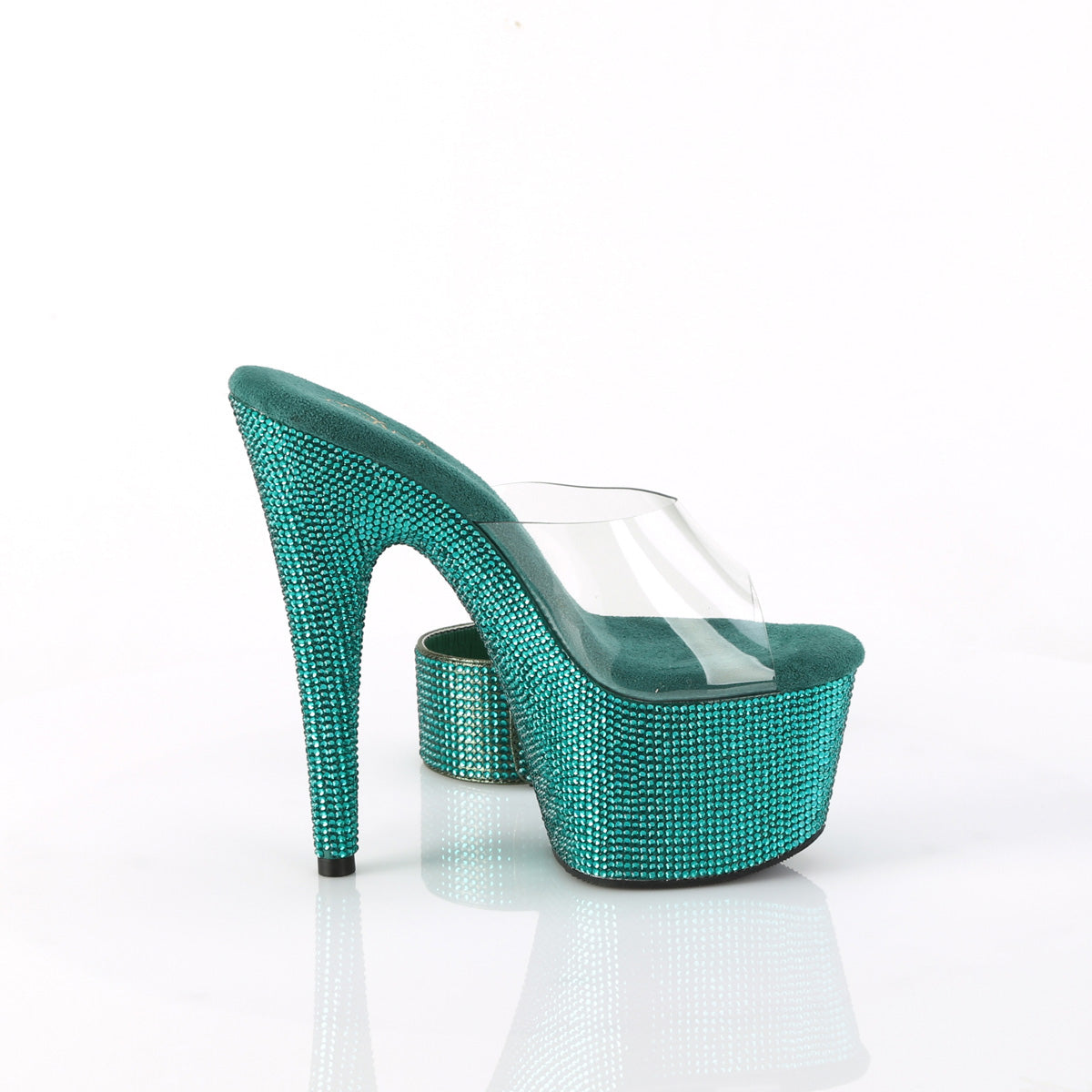 Pleaser Women's Platform Shoes BEJEWELED-712RS Clr/Green RS