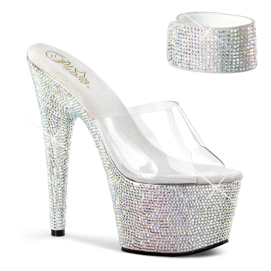 Pleaser Sandales pour femmes BEJEWELED-712RS CLR / SLV MULTI RS