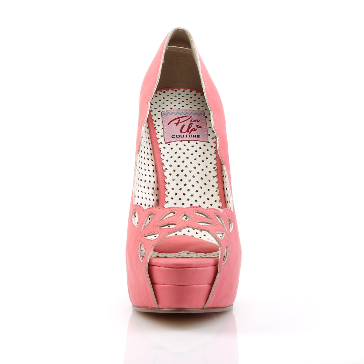 Pin Up Couture Pompes pour femmes BELLA-30 Cuir en faux corail