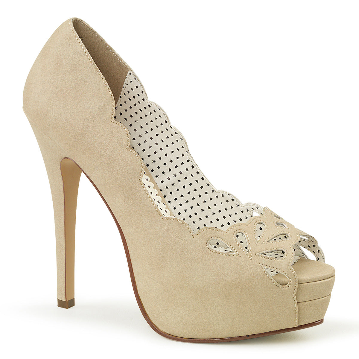 Pin Up Couture Pompes pour femmes BELLA-30 TAN FAUX CUIR