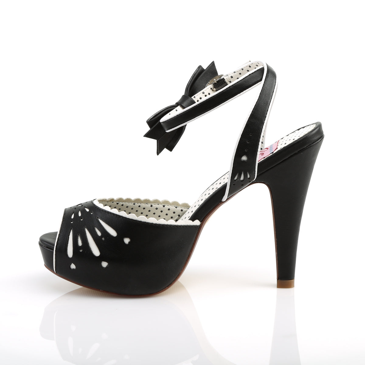 Pin Up Couture Pompes pour femmes BETTIE-01 Cuir en faux BLK