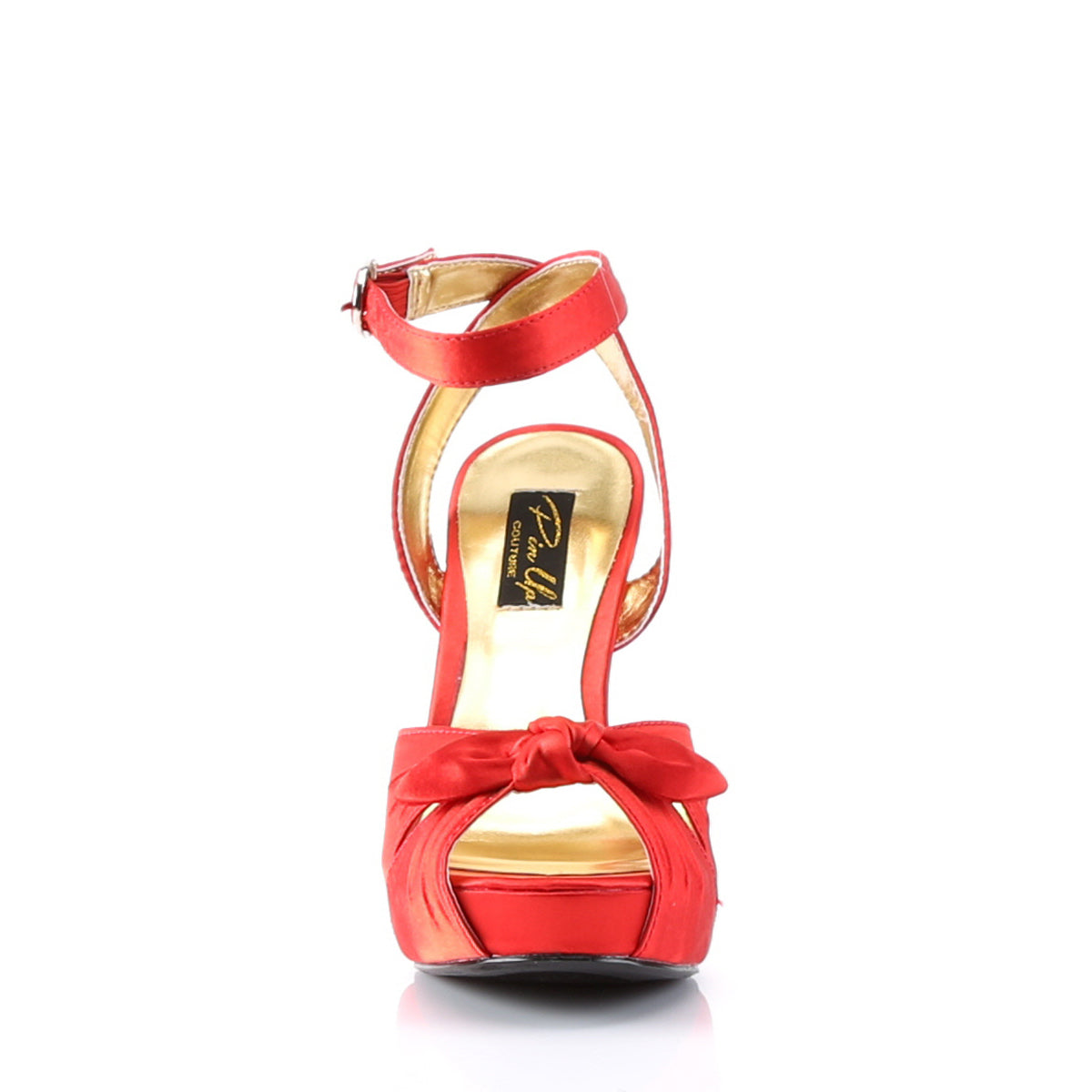 Pin Up Couture Pompes pour femmes BETTIE-04 satin rouge
