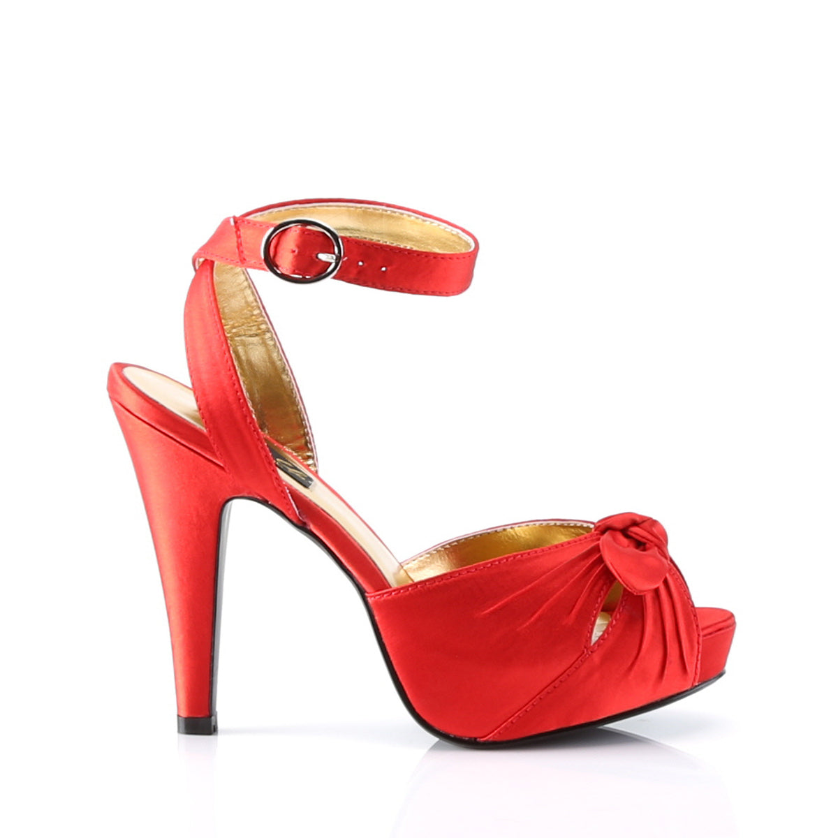 Pin Up Couture Pompes pour femmes BETTIE-04 satin rouge