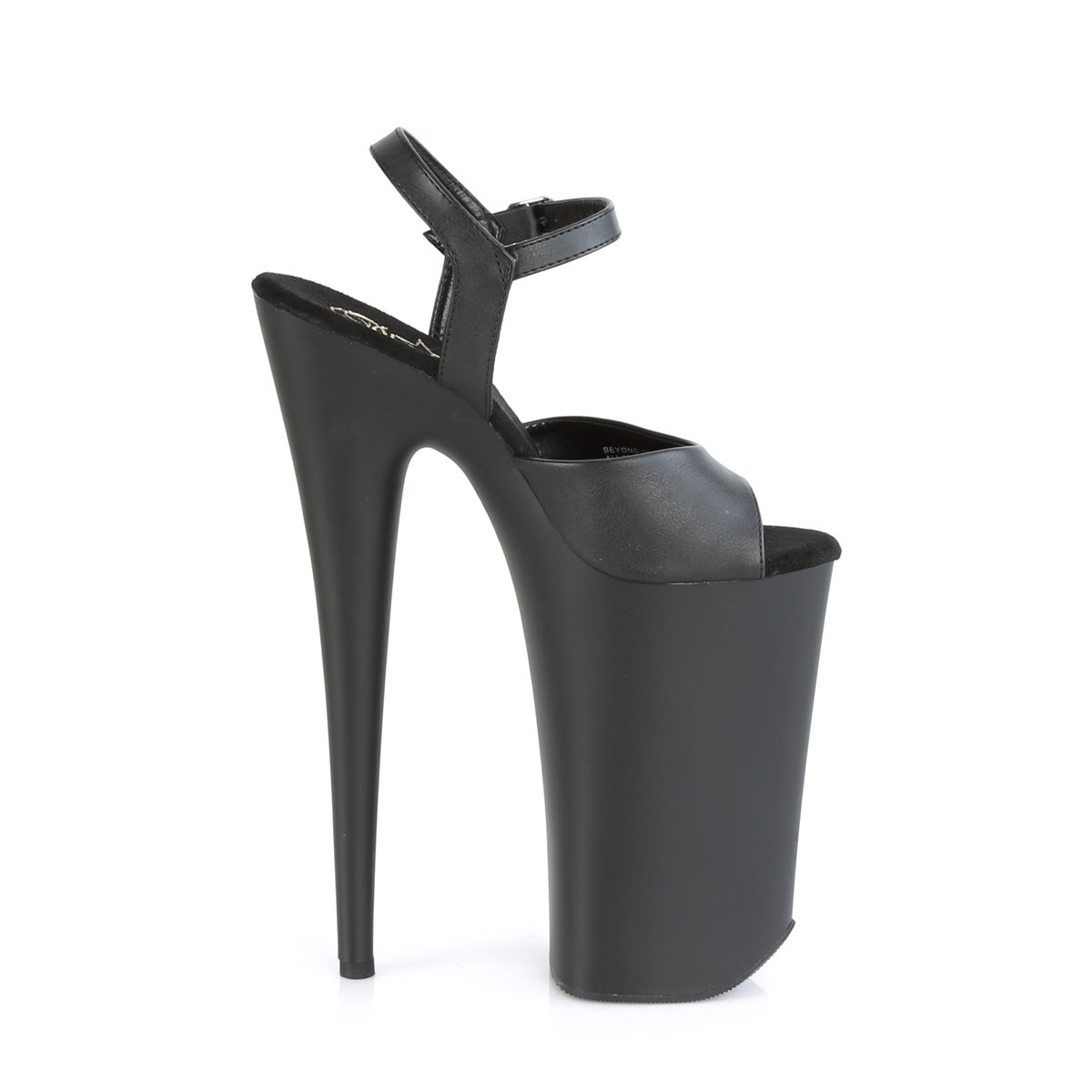 Pleaser Sandales pour femmes BEYOND-009 Blk Faux Cuir / Blk Matte