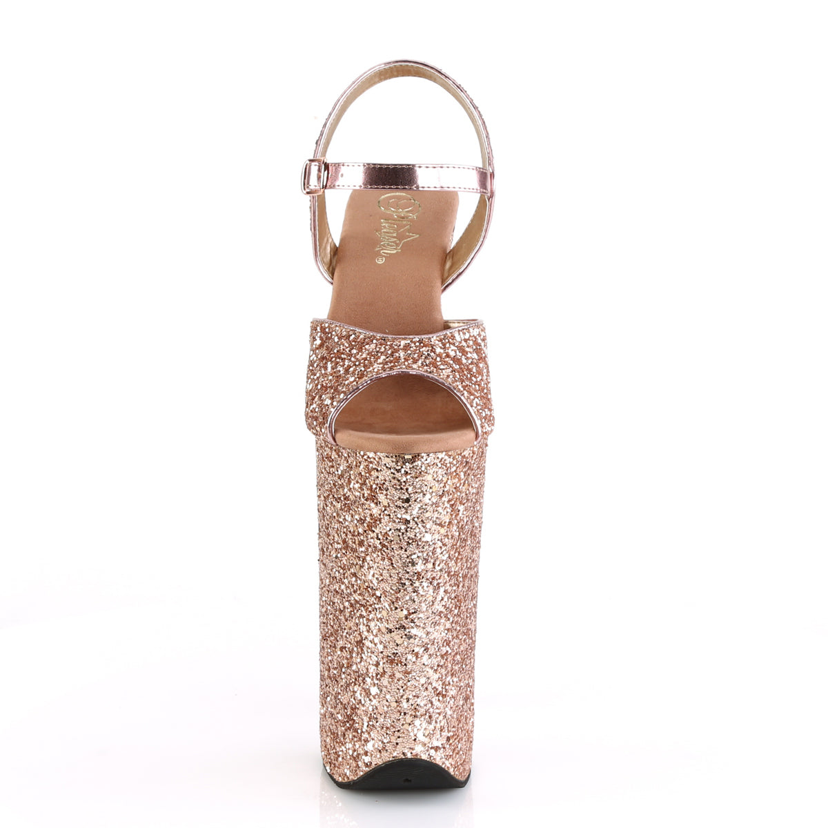 Pleaser Sandales pour femmes BEYOND-010lg Glitter d'or rose / Gold Gold Glitter