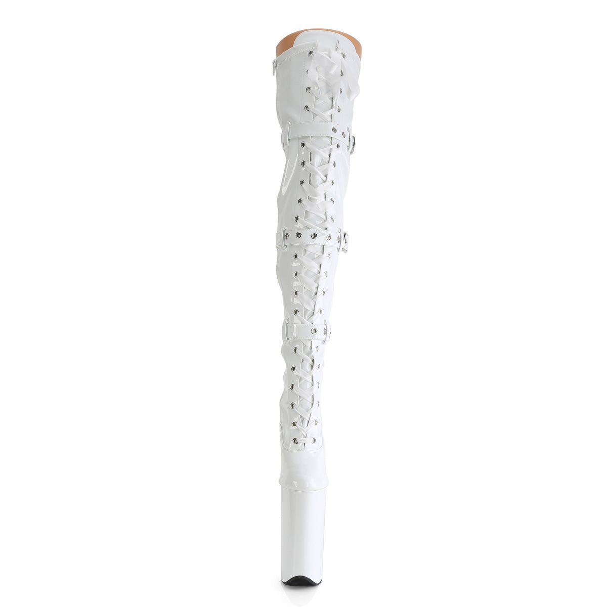 Pleaser BEYOND-3028 Wht Str Pat/Wht