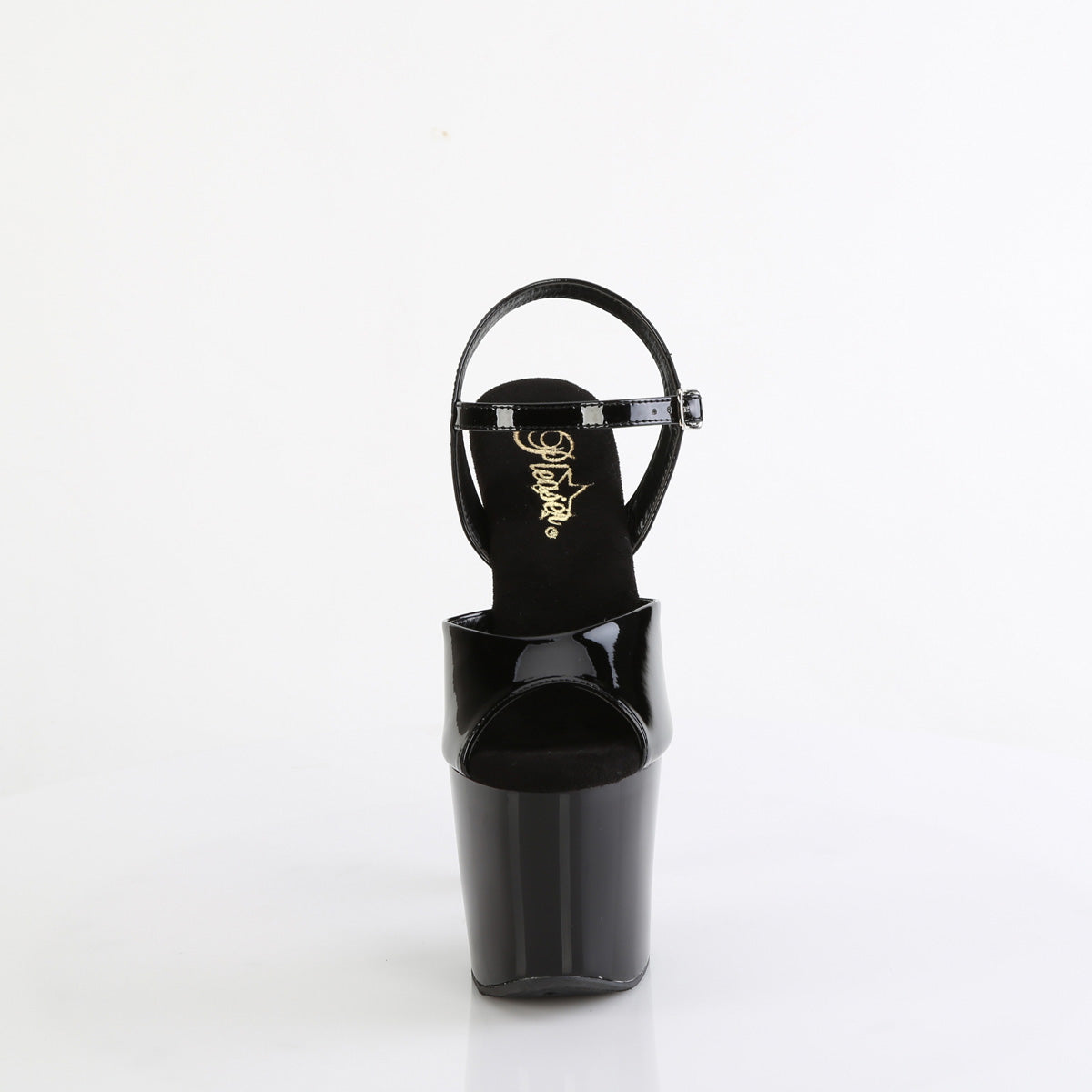 Pleaser BLISS-709 BLK PAT / BLK-SLV Chrome