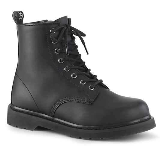 DemoniaCult Bottes pour hommes BOLT-100 Cuir végétalien BLK