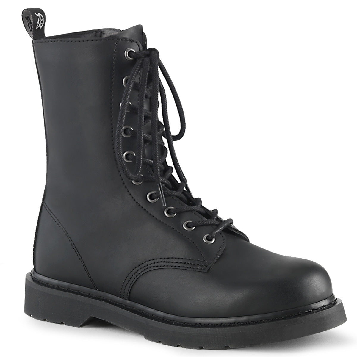 DemoniaCult Bottes pour hommes BOLT-200 Cuir végétalien BLK