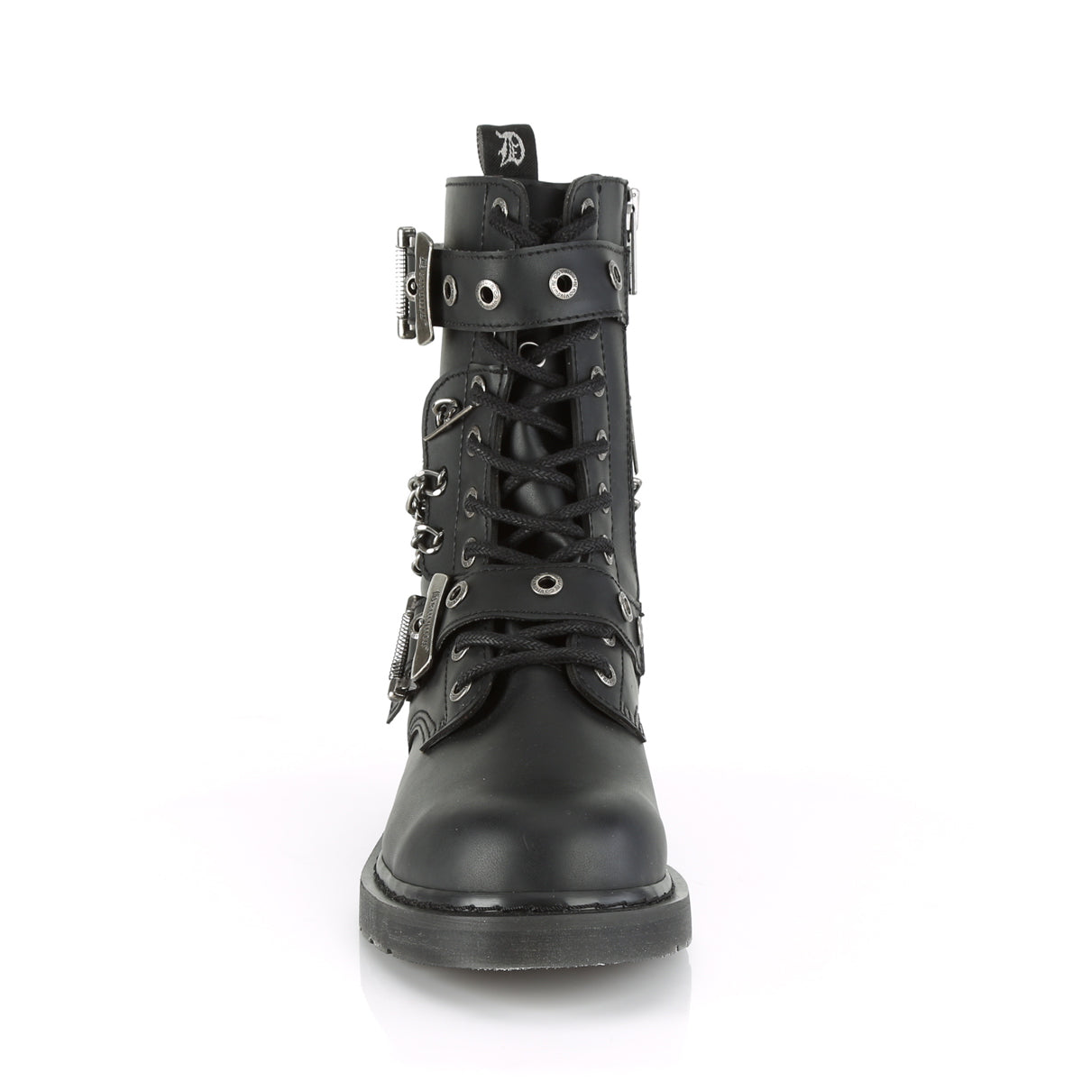 DemoniaCult Bottes pour hommes BOLT-250 Cuir végétalien BLK
