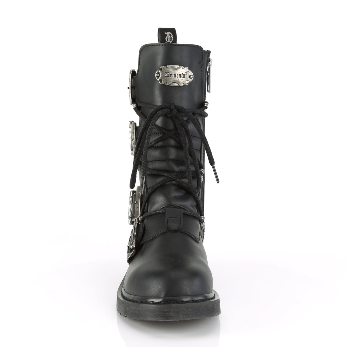 DemoniaCult Bottes pour hommes BOLT-265 Cuir végétalien BLK