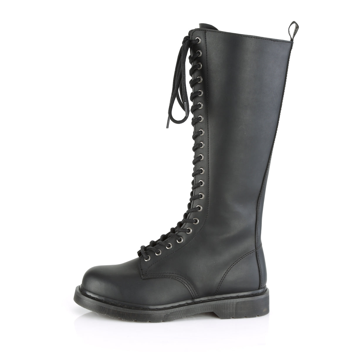 DemoniaCult Bottes pour hommes BOLT-400 Cuir végétalien BLK