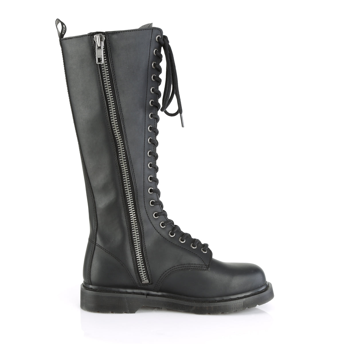 DemoniaCult Bottes pour hommes BOLT-400 Cuir végétalien BLK