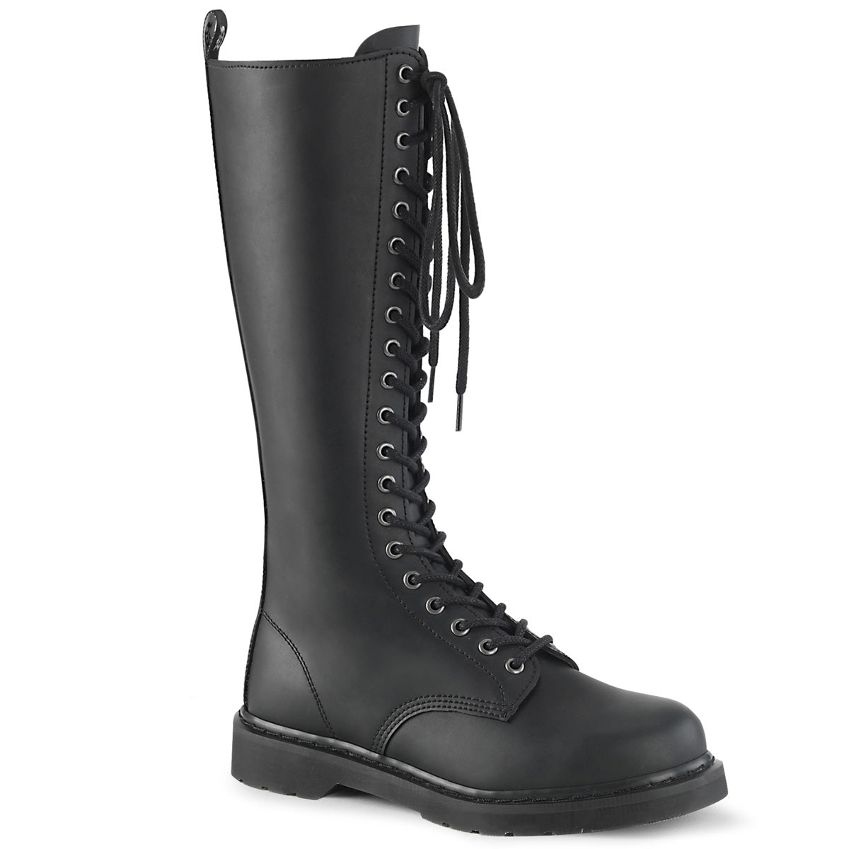 DemoniaCult Bottes pour hommes BOLT-400 Cuir végétalien BLK