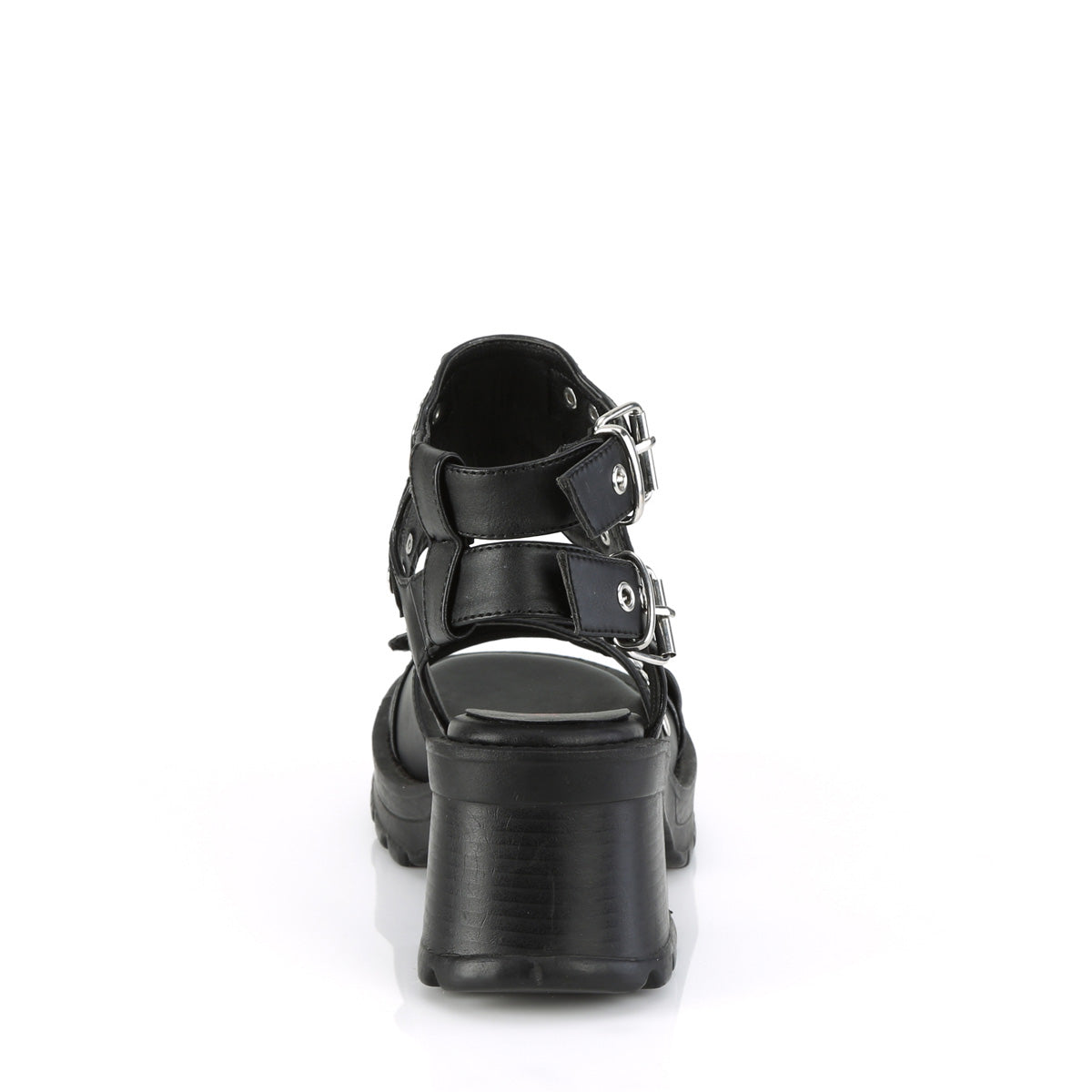 DemoniaCult Pompes BRATTY-07 Cuir végétalien BLK