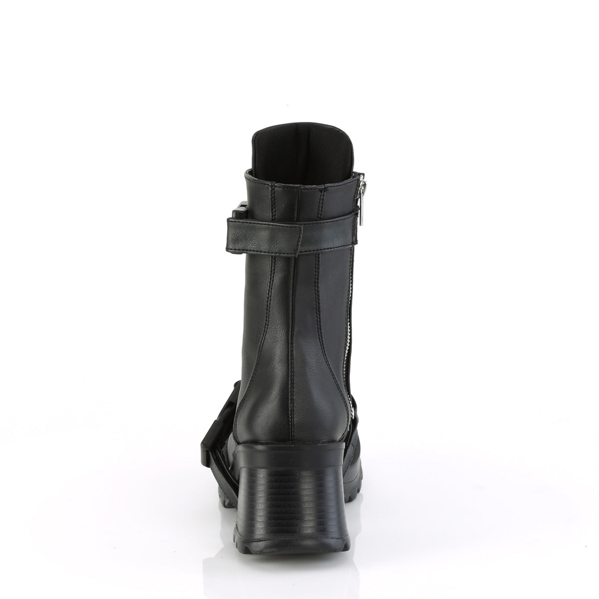 DemoniaCult Bottines BRATTY-56 Cuir végétalien BLK