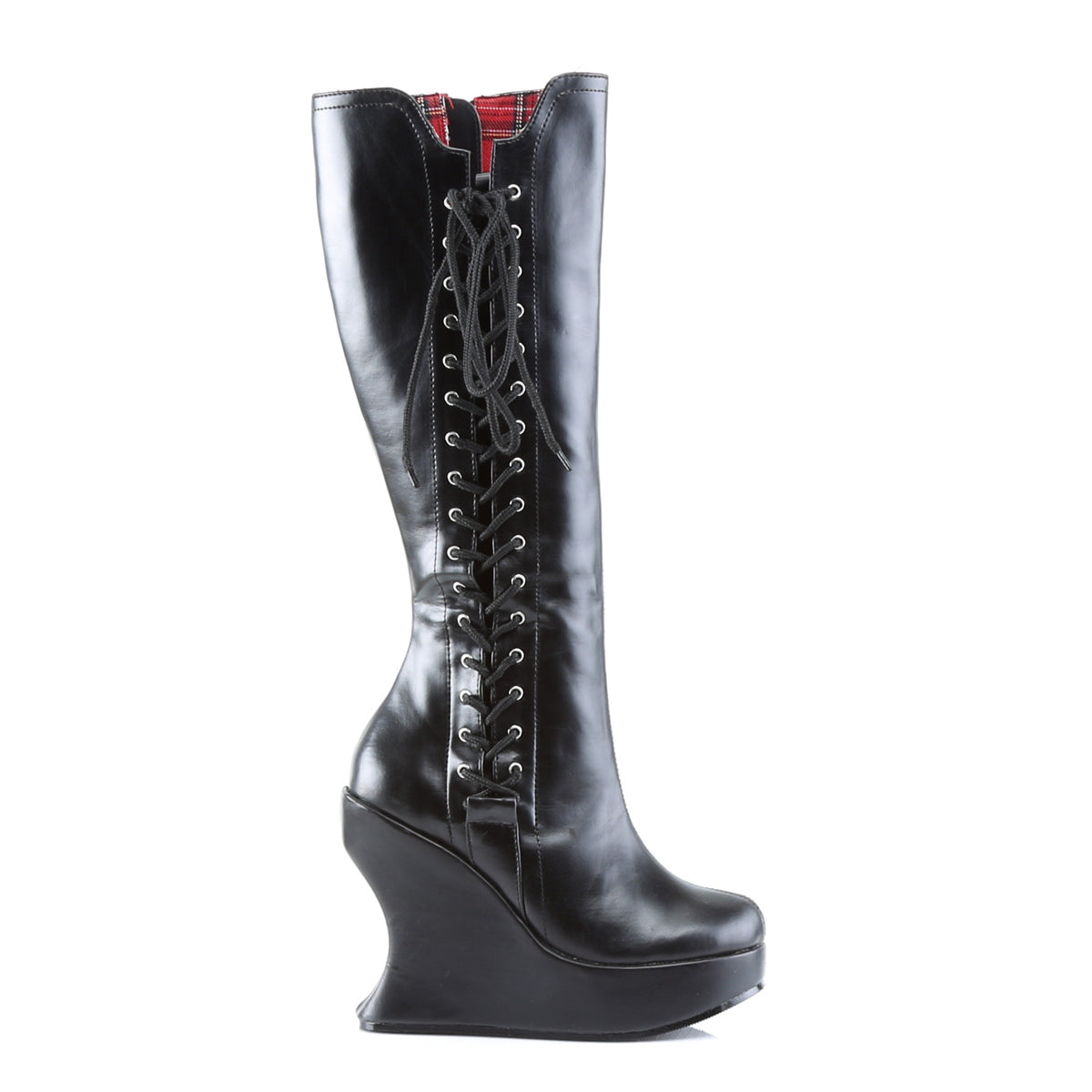 DemoniaCult Aux femmes BRAVO-100 Cuir végétalien BLK
