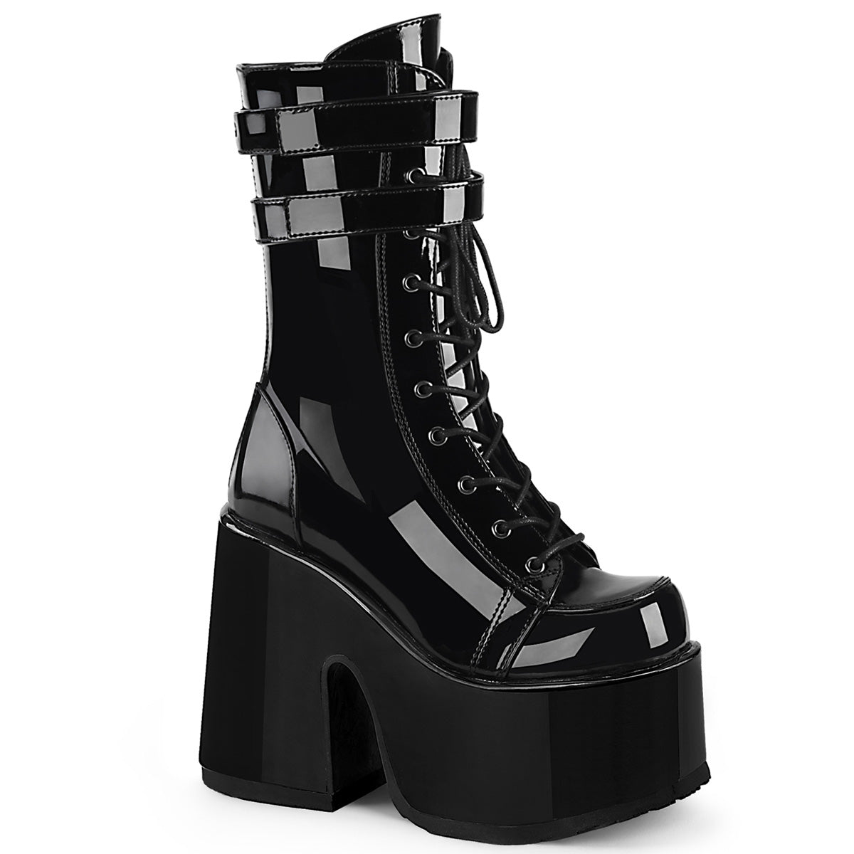DemoniaCult Bottes de femmes CAMEL-250 blk pat