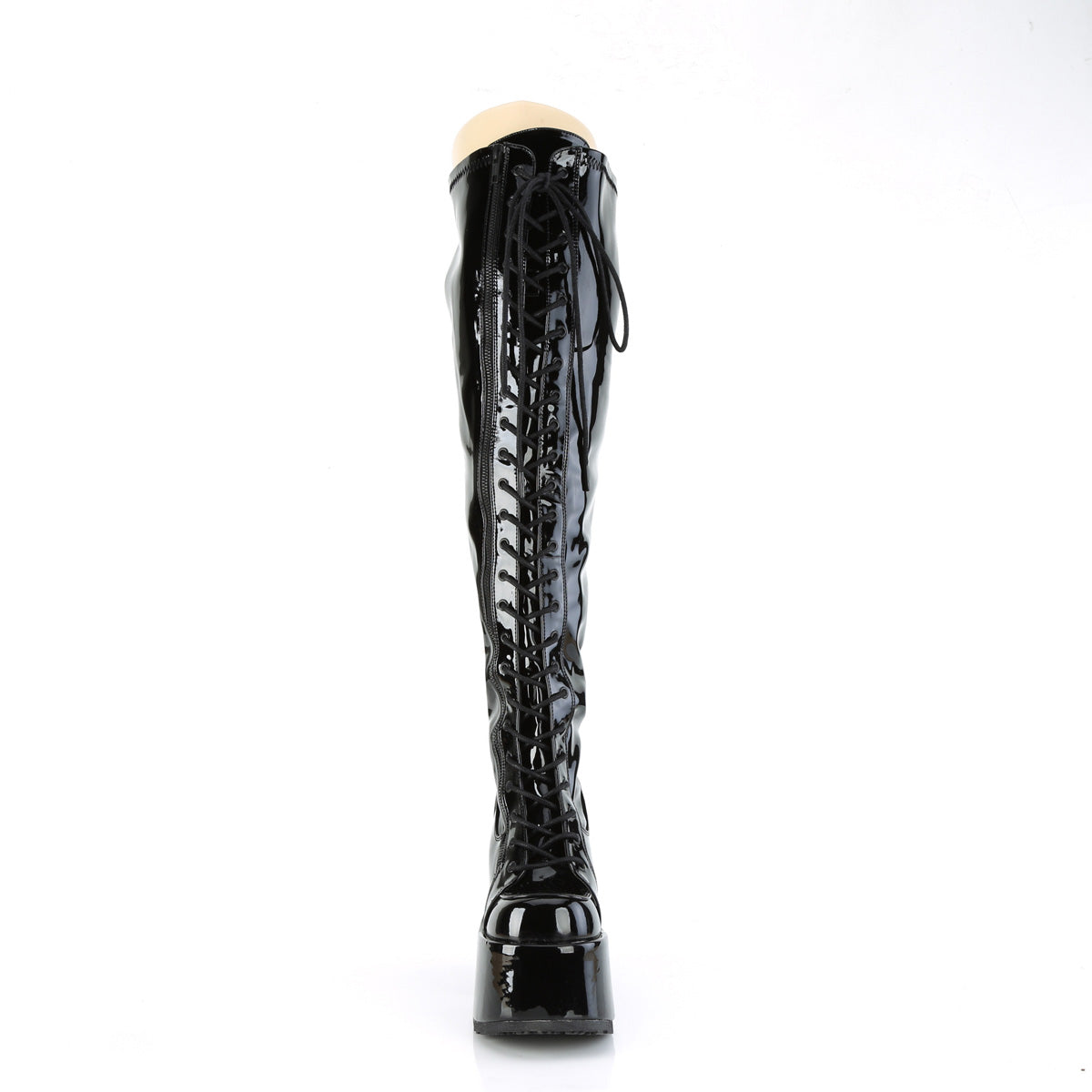 DemoniaCult Boots CAMEL-300WC Blk Str Pat