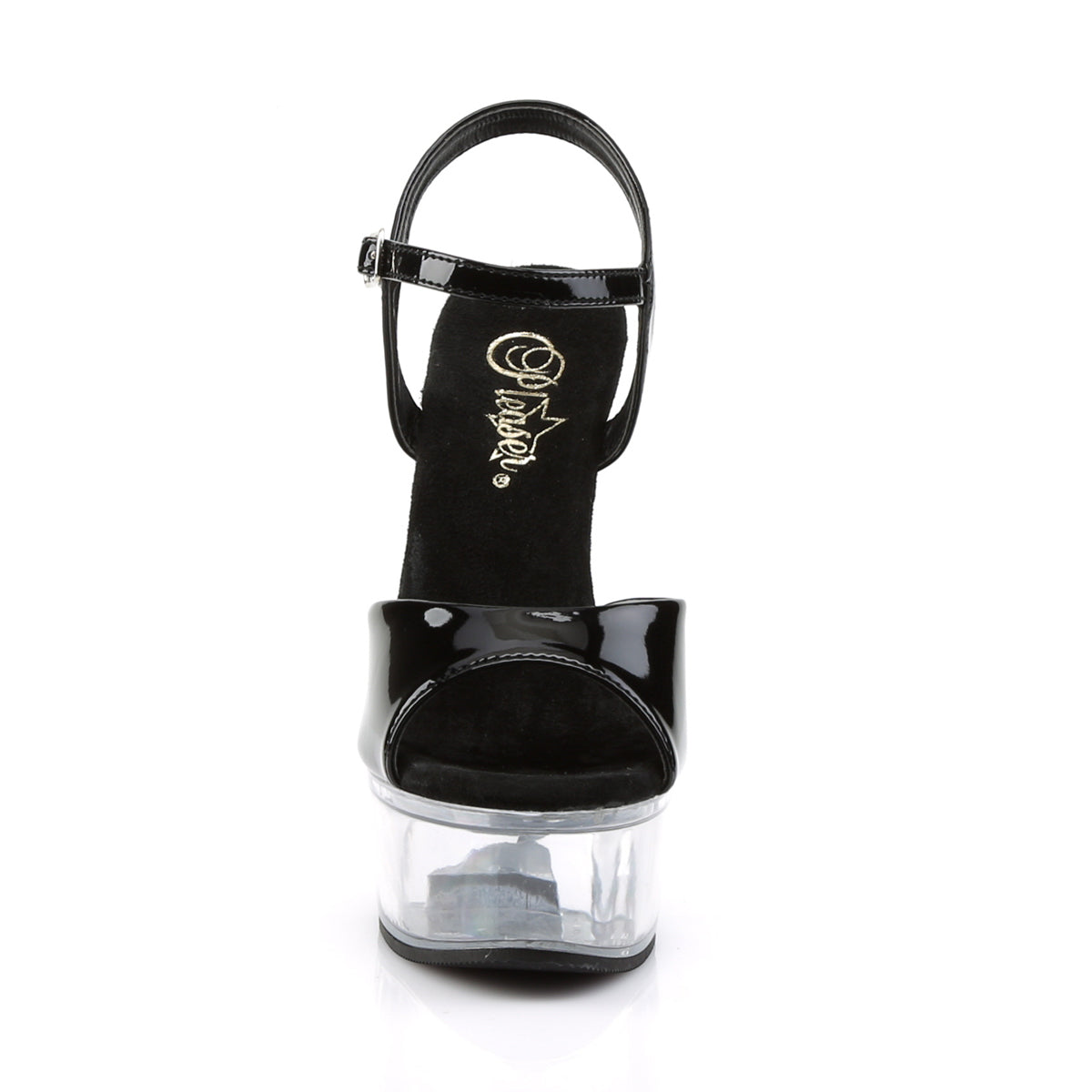 Pleaser Sandales pour femmes CAPTIVA-609 BLK PAT / CLR