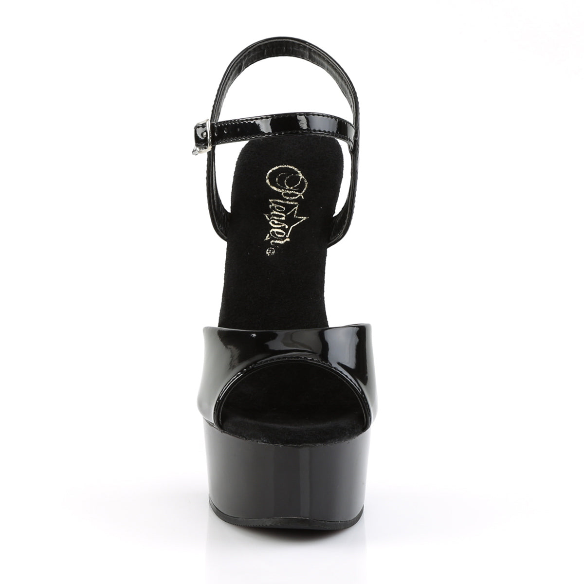 Pleaser Sandales pour femmes CAPTIVA-609 BLK PAT / BLK