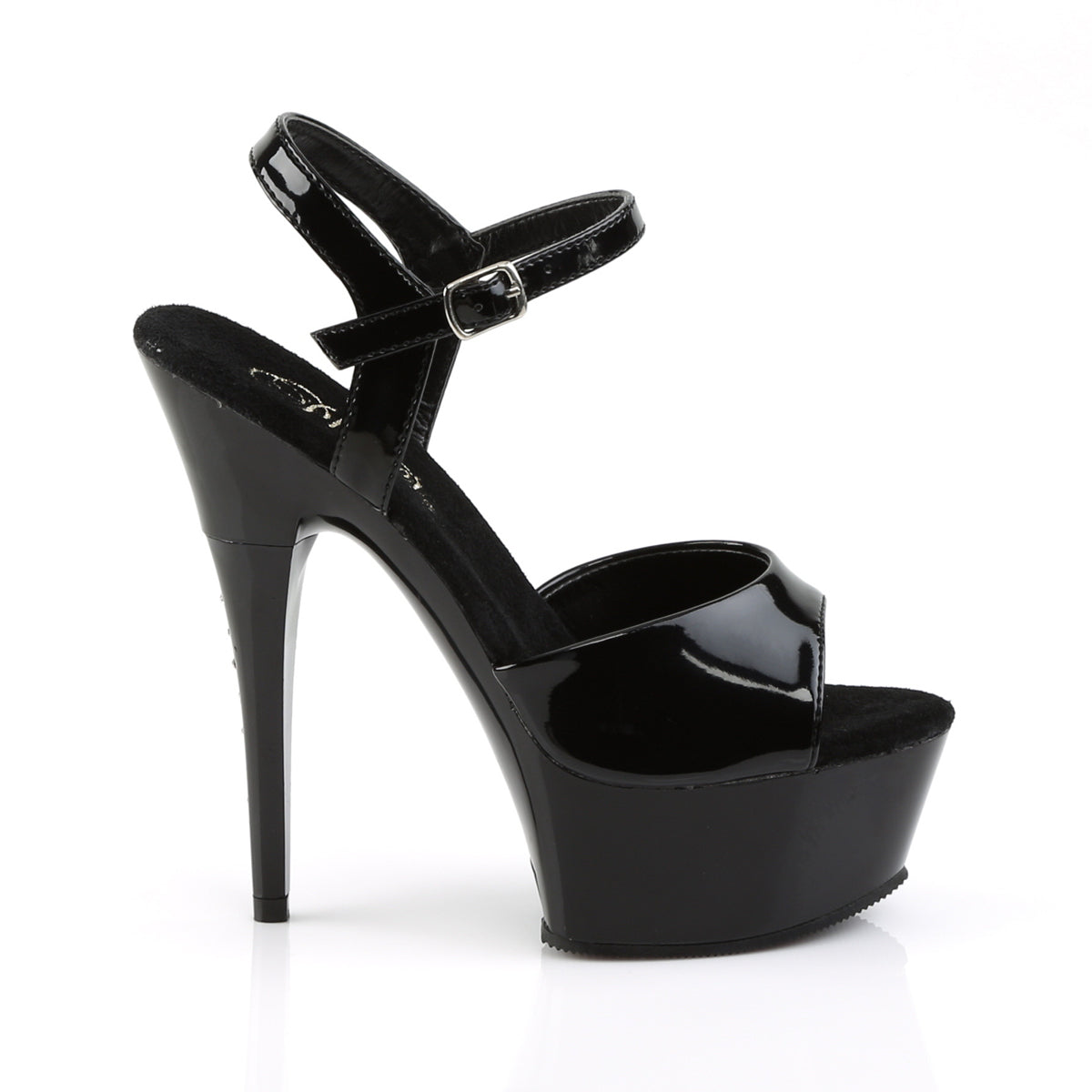 Pleaser Sandales pour femmes CAPTIVA-609 BLK PAT / BLK
