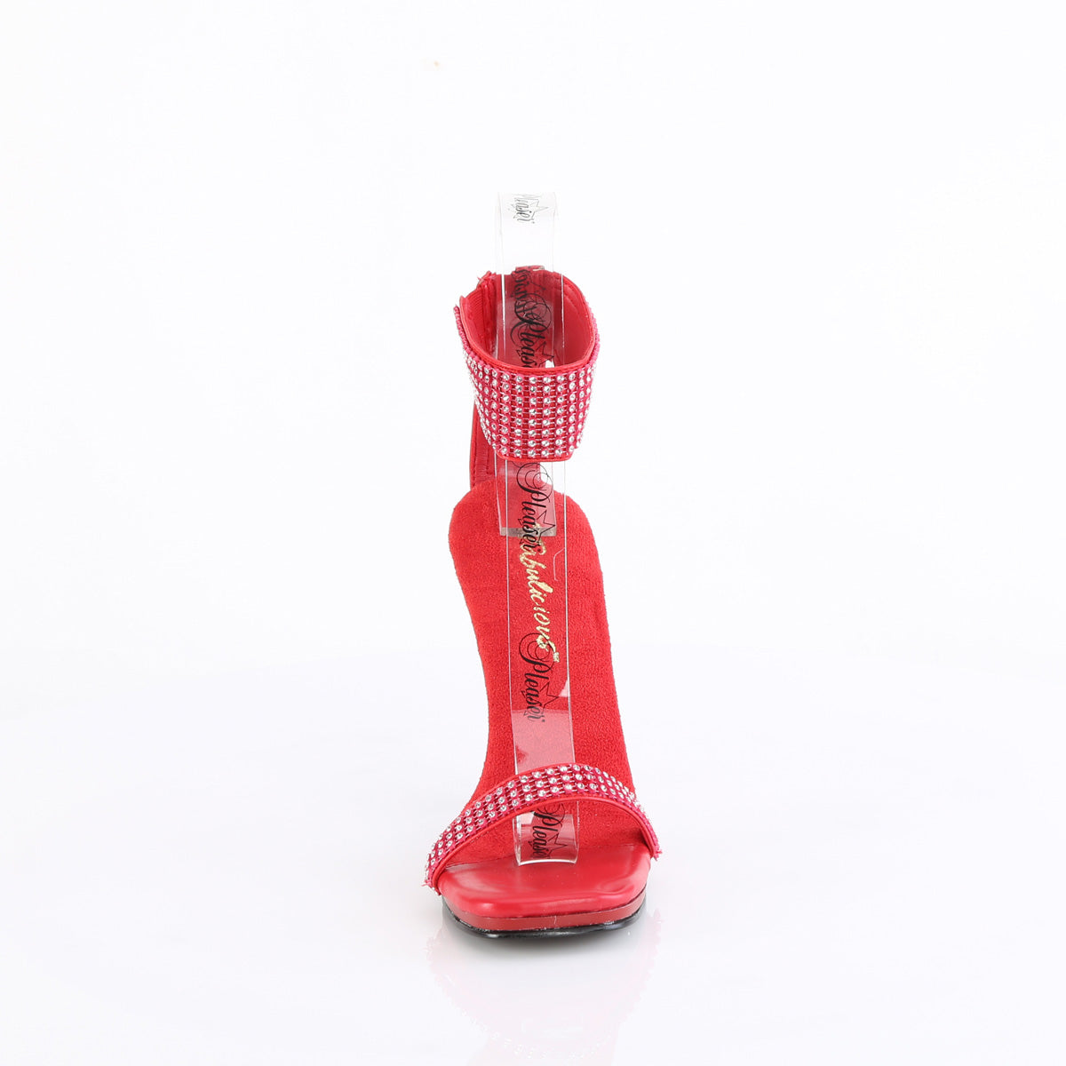 Fabulicious CHIC-40 Red Faux Leather-RS/Red