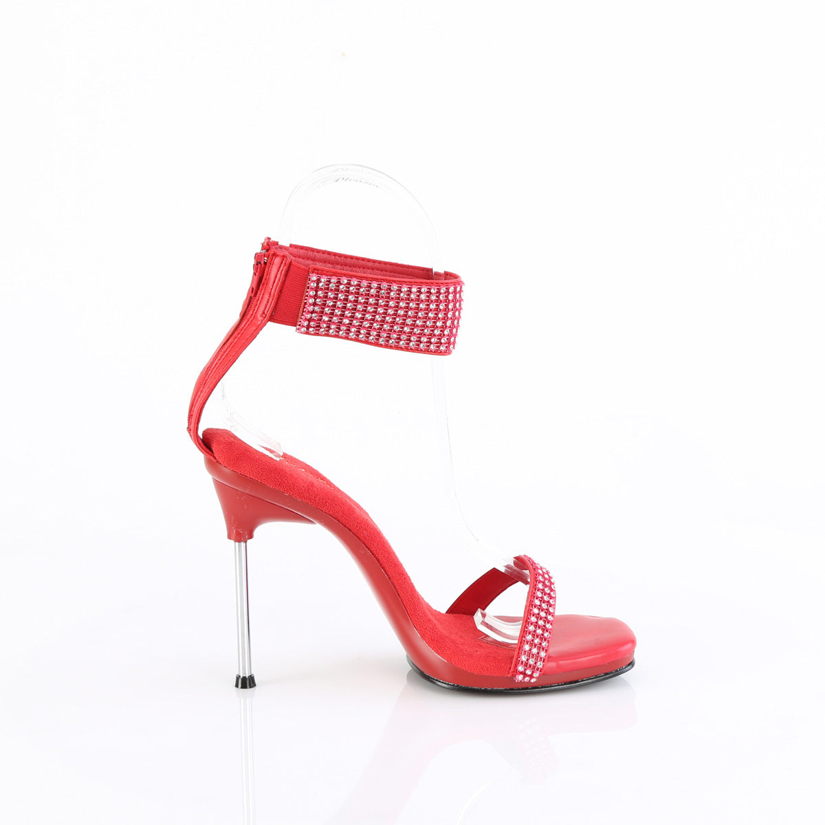 Fabulicious CHIC-40 Red Faux Leather-RS/Red