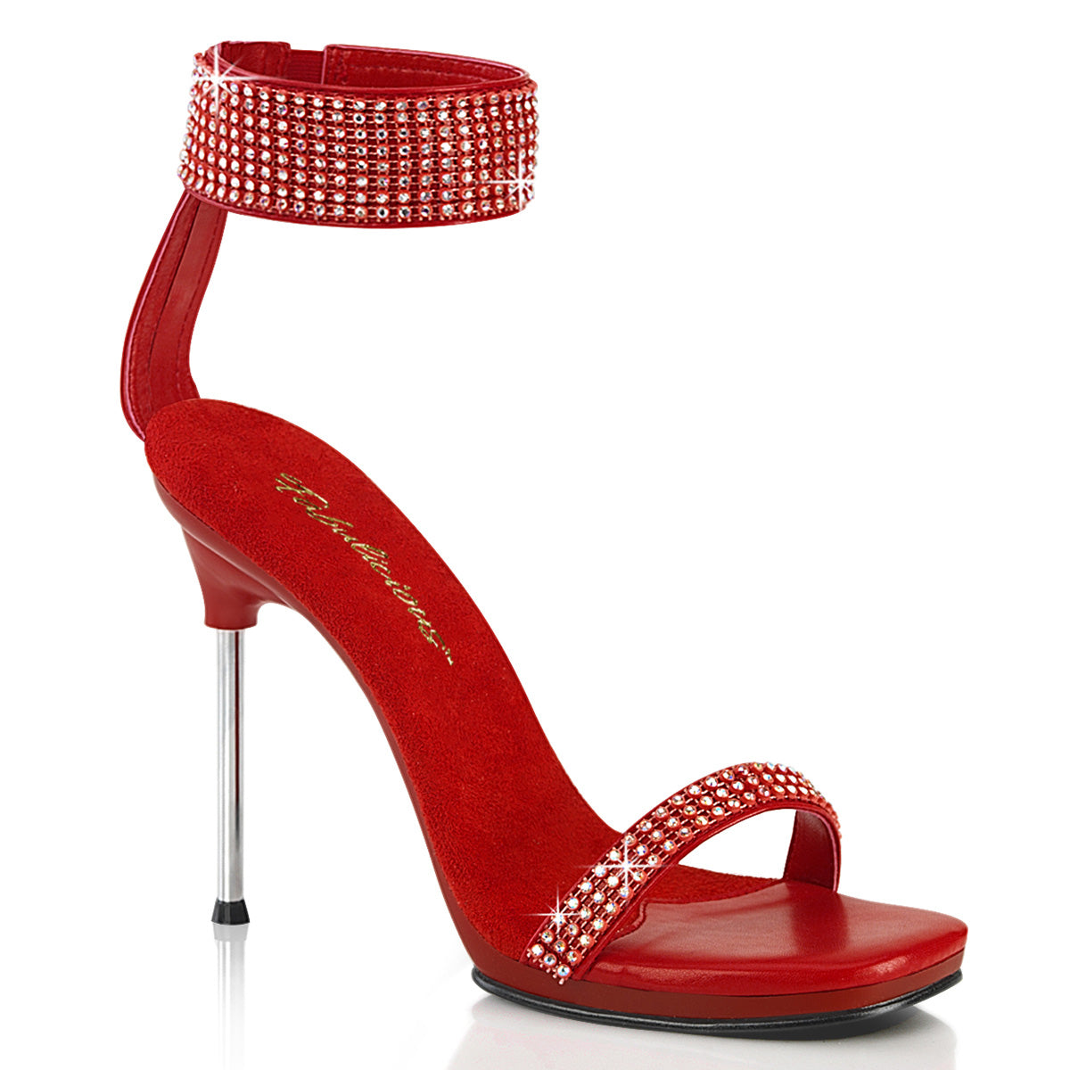 Fabulicious CHIC-40 Red Faux Leather-RS/Red