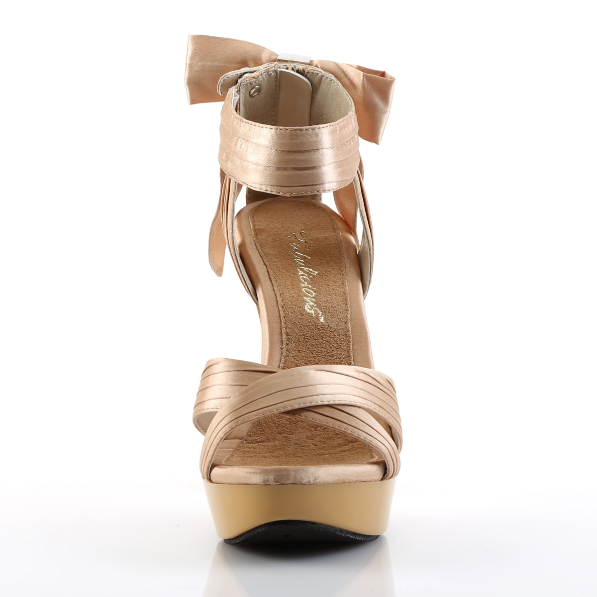 Fabulicious Sandales pour femmes COCKTAIL-568 Champagne Satin / Champagne