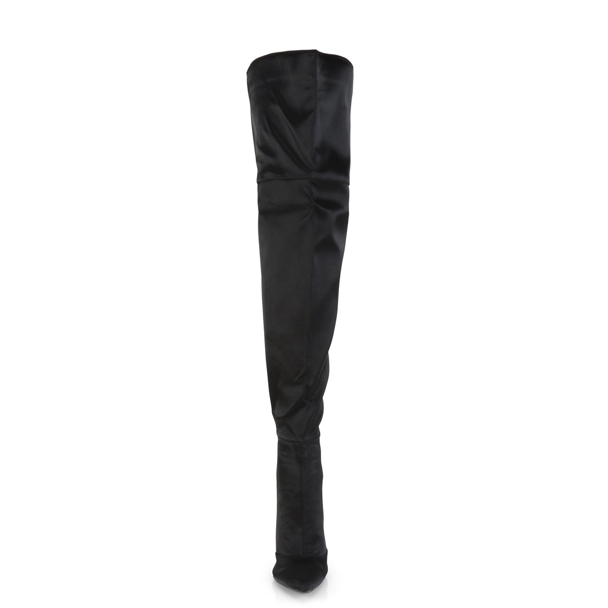 Pleaser Bottes pour femmes COURTLY-3012 Blk Stretch Satin