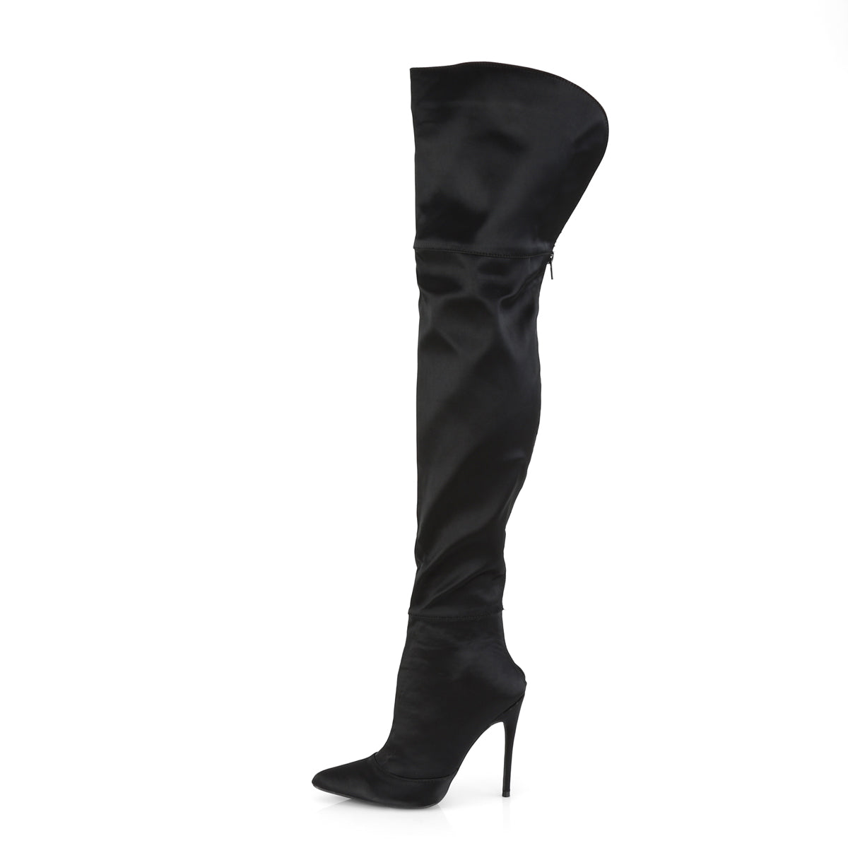 Pleaser Bottes pour femmes COURTLY-3012 Blk Stretch Satin