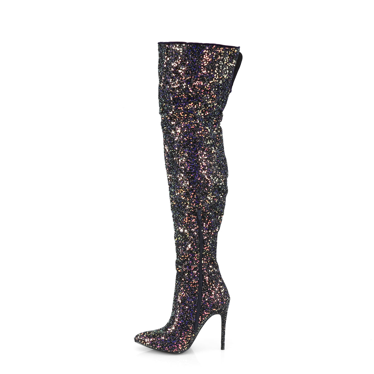 Pleaser Bottes pour femmes COURTLY-3015 Blk Multi Glitter