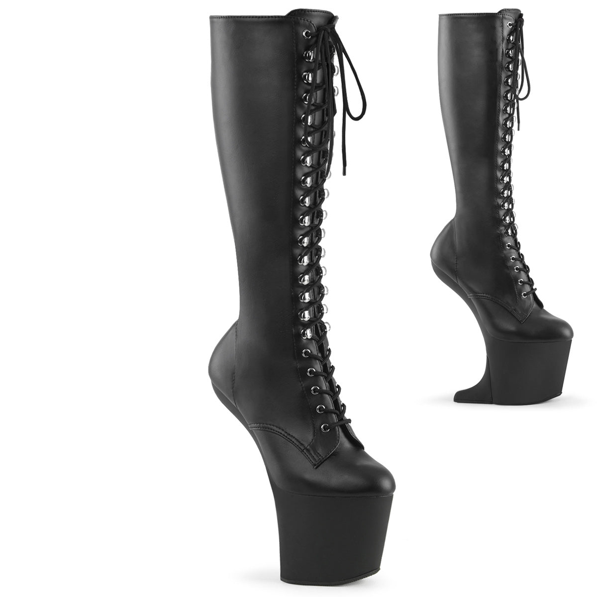 Pleaser Bottes CRAZE-2023 Blk Str. Faux cuir / blk mat