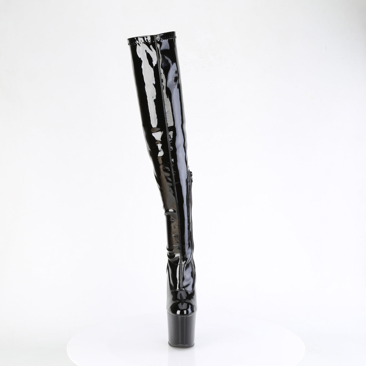 Pleaser Boots CRAZE-3000 Blk Str. Pat/Blk